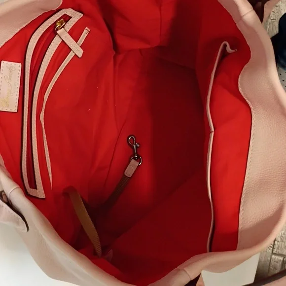 Dooney Bourke Large Logo Lock Shoulder Tote Blush Pink - Picture 16 of 16